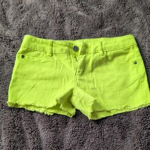 DKNY Neon Yellow Jean Shorts